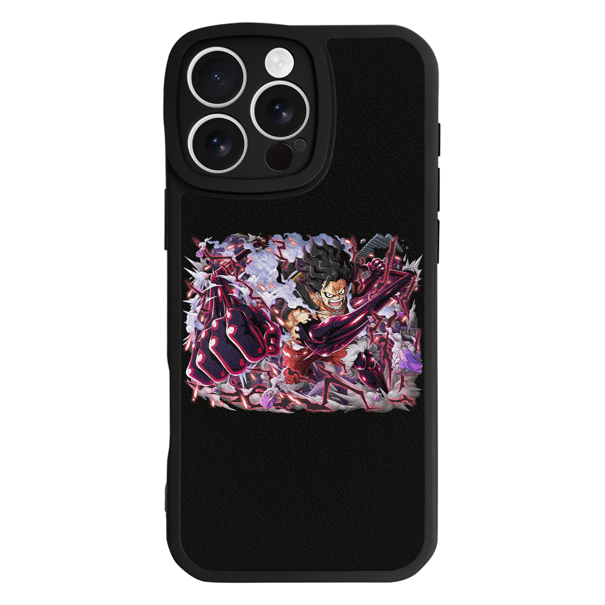 （画像用） ワンピース モンキー・D・ルフィ ONE PIECE Monkey D. Luffy 【iPhone 16シリーズ対応】シリコンスマホケース（レザー調） 材質：シリコン